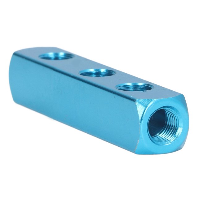 Aluminum Manifold Block Splitter Compatible with Air Pumps Cylinders Compressors for Automation Equipment