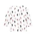 thumbnail image 3 of Jinhomg Chemises de Printemps pour Tout-Petits Décontractées à Rayures Imprimées Tuniques Hauts Garçons Filles Coupe Ample Confortables Manches 3/4 Col Ras du Cou Blouses Économies du Printemps Aujourd'hui Liquidation Multicolore 9 Ans, 3 of 4