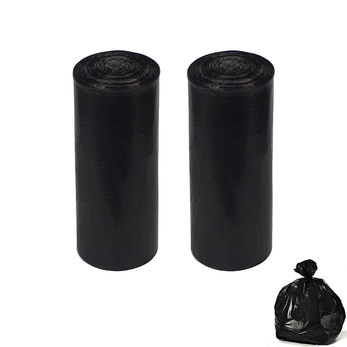 Black 13 Gallon Tall Kitchen Trash Bag, 1 Mil, Rubbish Bags Black Tall Garbage Can Liners, 23.62"W x 31.49"H, 30 Count