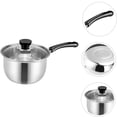 thumbnail image 4 of [Kitchen Cooking Pot], Thickened Bottom Small Stovetop Pan Kitchen Cooking Pan Non Odorous Stainless Random Lid, 1 Kitchen Cooking Pot, 4 of 8