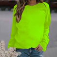thumbnail image 2 of Pisexur Chandails en Molleton pour Femmes Couleur Unie Col Rond Chandail en Molleton Manches Longues Chandail Basique Chandails en Molleton Décontractés Amples Surdimensionnés pour Femmes Chandails en Molleton d'Automne, 2 of 4
