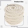 thumbnail image 4 of Cotton Rope, Strong 0.79in 3-Strand Twist Rope, 50ft Twisted Cord for DIY Bed Swings, Pet Toys, Baskets, Bags, Decorative Projects(Beige), 4 of 6
