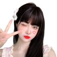 thumbnail image 3 of EGNMCR Wigs Human Hair Bangs Wig Piece Wig Bangs Fluffys Invisible Natural Straight Bangs Wig bangs bangs, 3 of 3