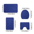 thumbnail image 3 of 2025-2026 Memory Foam Bath Mat Set, Bathroom Rugs For 4 Pcs Toilet Mats Universal Soft Comfortable Water Absorption Non-Slip Thick Machine Washable Easier To Dry Dark Clearance, 3 of 7