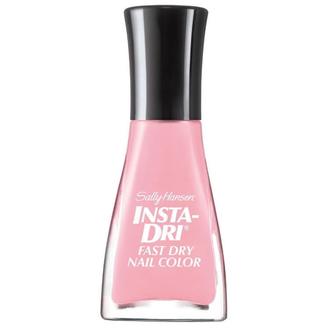 Sally Hansen Insta-Dri® Vernis à Ongles à Séchage Rapide Rose avec Bouteille en Verre Transparent et Bouchon Noir, Mettant en Vedette le Perfectionist BrushTM pour une application Précise de Laque à Ongles, Formule à Séchage Rapide et Brillance Éclatante pour une Tenue Longue Durée, Convient Aussi aux Retouches.