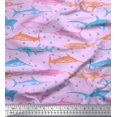 thumbnail image 1 of Soimoi Cotton Duck Fabric Bubbles & Fish Ocean Print Sewing Fabric Yard 56 Inch Wide, 1 of 2