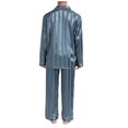 thumbnail image 5 of zanvin Vêtements de Nuit Homme Uni Décontracté à Rayures Manches Longues Pantalon de Pyjama avec Poches Fermeture à Boutons Ensemble de Pyjama, 5 of 5