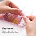 thumbnail image 3 of Baohd Pill Box Sealed Container Collapsible Tablet Organizer Storage Divider Camping Indoor Outdoor Health Care Dispenser straw blue 1Set, 3 of 6