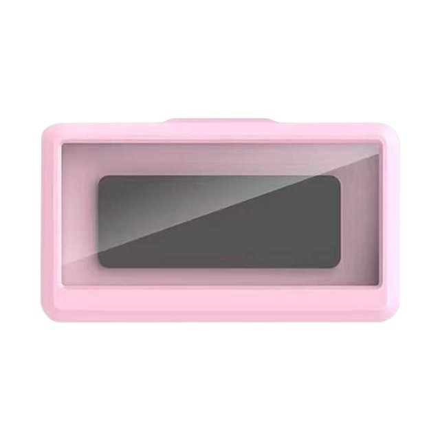 Bunblic Shower Phone Case Waterproof Shower Phone Box 360 Degree Rotation Waterproof Mobile Phone Box for Wall Kitchen Bathtub Shower pink