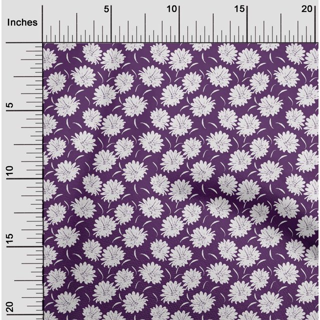 oneOone Cotton Poplin Purple Fabric Florals Sewing Craft Projects Fabric Prints By Yard 56 Inch Wide