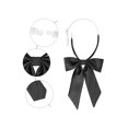 thumbnail image 3 of INSPIRE CHIC Women's Bow Ties Solid Color Western Ribbon Pre-Tied Bowties Black, 3 of 6