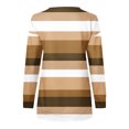 thumbnail image 5 of Chandails à Capuchon Mode pour Femmes 2023 Hauts Automne Manches Longues Ample Chandail à Enfiler Chemise Chic Décontracté Dames Rayé Col Rond Chandails 50 % de Rabais Liquidation Costumes d'Halloween/Noël, 5 of 5
