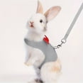 thumbnail image 1 of Small Pet Harness and Leash Set, Xinsrenus Breathable Mesh Rabbit Vest Harness Adjustable, Escape Proof Traction Rope for Rabbits Guinea Pigs Outdoor Walking with Quick Dry Padding, Gray, 1 of 6