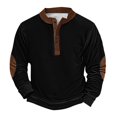 thumbnail image 4 of Men's Retro Halloween Quarter Button Collar Sweatshirt Haunted House Acting Essential Partially Buttoned Pullover Vintage Horror Print Last-Minute Halloween Party, 4 of 4