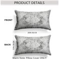 thumbnail image 2 of Grey Boho Throw Pillow Covers Set of 2 Monaco Rug Carpet Double Sided Pattern Cotton Soft Pillow Case Cushion Cover Pillowcase for Garden Couch Sofa Bed Decorative 12x20 inch, 2 of 5