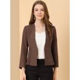thumbnail image 3 of INSPIRE CHIC Blazer Court Sans Col à Fermeture Éclair pour Femme de Style Workwear, 3 of 6