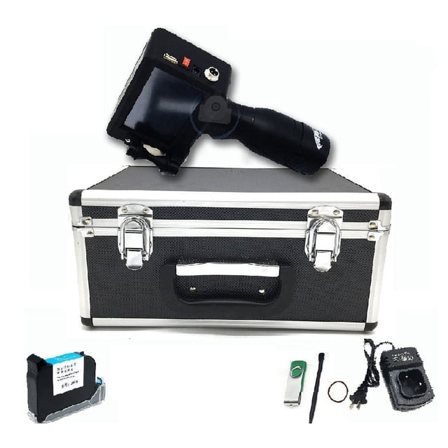 Imprimante à Jet d'Encre Portative 2-12,7 mm, Codeur Tactile Intelligent, Imprimante d'Étiquettes Importation USB Imprimante QR/code-Barres/logo, Impression Multi-Format