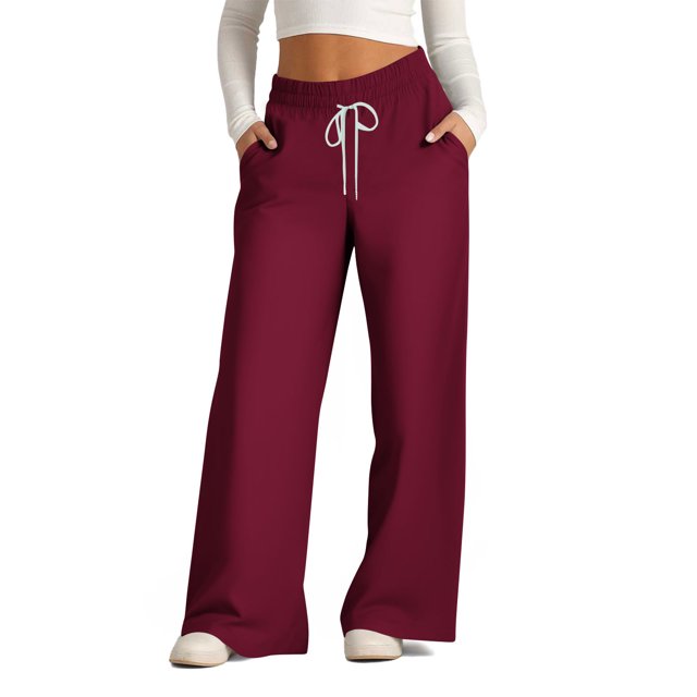 Pantalons pour Femmes, Pantalons Larges à Rayures Imprimées à Cordon de Serrage pour Femmes