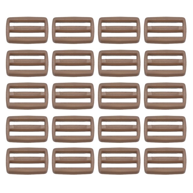Unique Bargains Olive Green Tri-Glide Slide Buckles Webbing Strap Fastener (100 Pack)