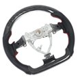 thumbnail image 1 of Flat Bottom Steering Wheel, Heat Tolerant Red Stitching Adjustable RGB LCD Display Carbon Fiber LED Steering Wheel  for Automotive Parts, 1 of 7