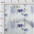 thumbnail image 1 of oneOone Polyester Lycra Lavender Blue Fabric Stamps & Direction Compass Travel Sewing Craft Projects Fabric Prints By Yard 56 Inch Wide, 1 of 4