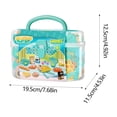 thumbnail image 2 of Green 25 Piece Kids Tea Set Toy Kitchen Utensils Play Food Set Pretend Play Toy High Tea Dessert Set Storage Box Included 11.8X7.9X3.9 Inches, 2 of 6