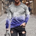 thumbnail image 1 of Meichang T-Shirt à Manches Longues pour Hommes, T-Shirts Graphiques pour Hommes Tendance avec Imprimé 3D d'Illusion d'Optique, T-Shirts Mode à Col Rond pour le Gym à Manches Longues pour Hommes, 1 of 5