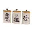 thumbnail image 2 of DOLITY 3 Pieces Kitchen Canisters Set Simple Modern Coffee Tea Sugar Containers Set painted, 2 of 9
