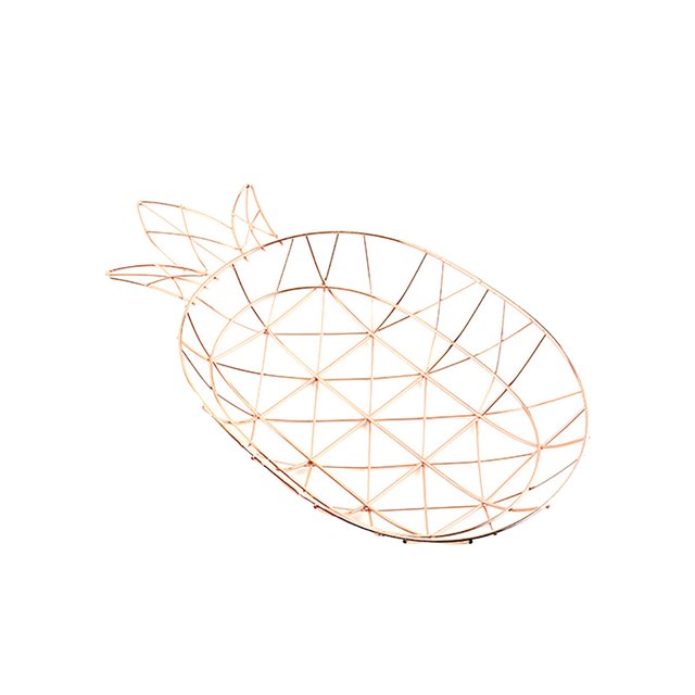 Agiferg Wrought Iron Fruit Basket Creative Living Room Home Snack Storage Basket