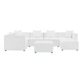 thumbnail image 4 of Modway Saybrook 7-Piece Patio Fabric Upholstered Sectional Sofa in White, 4 of 6