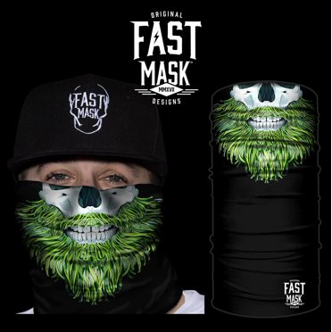 Crâne de Barbe Verte pour le Cou - * Maintenant avec Bords Cousus*