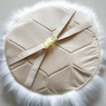thumbnail image 4 of yuksok Coussin de Siège Rond Confortable pour Chaise Tapis pour Bébé avec Boucle Blanc 35 cm, 4 of 8