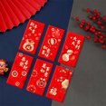 thumbnail image 4 of YAOMOBB Colorful Red Envelope 6Pcs Chinese Wedding Red Envelopes Bronzing Chinese Letter Print Lucky Money Cash Packets Celebration Gift, 4 of 7