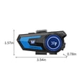 thumbnail image 3 of Casque Bluetooth pour Moto, Haut-Parleur Casque Intercom Écouteur Bluetooth 5.0 Réduction de Bruit Intelligente Longue Portée Casque de Moto Écouteurs Bluetooth, 3 of 8