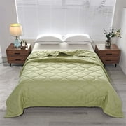 HLONK Cooling Comforter Queen Size Double Sided Cooling  for Hot Sleepers with Cooling Fiber Cool Sleeping Summer  Soft Breathable Lightweight Summer Comforter 39.37x59.05in  Gray