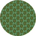 thumbnail image 1 of Ahgly Tapis Rond Lavable en Machine Intérieur Transitionnel Vert, 3 Pieds Rond, 1 of 7