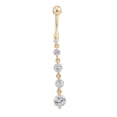 thumbnail image 1 of Round Zircon Dangle Navel Belly Button round zircon Rings Stainless Steel Pendant Umbilical Nail Studs Body Piercing Jewelry, 1 of 8