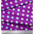 thumbnail image 3 of Soimoi Purple Poly Georgette Fabric Circle Geometric Print Fabric by the Yard 52 Inch Wide, 3 of 5