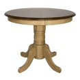 thumbnail image 1 of Sunset Trading Brook Round 36" Farmhouse Wood Pedestal Dining Table in Cream, 1 of 5