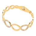 thumbnail image 2 of Golden Oval Chain Bracelet, Comfortable Wearing Bright Oval Chain Bracelet  For Girls For Date, 2 of 8