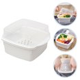 thumbnail image 2 of Microwave Vegetable Steamer Box Double Layer Plastic Steamer Kitchen Steaming Case With Lid, 2 of 8