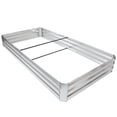 thumbnail image 1 of Sunnydaze Galvanized Steel Rectangle Raised Garden Bed - 4' x 8' - Silver, 1 of 6