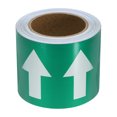 thumbnail image 1 of Unique Bargains Directional Flow Arrow Tape 4'x65', Adhesive Pipe Identification Marking Stickers, White on Green, 1 of 5