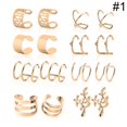 thumbnail image 2 of 8 Paires de Boucles d'Oreilles Créatives Clip Cartilage Non Percées, 2 of 10