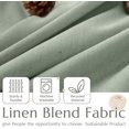 thumbnail image 4 of Linen Textured Tier Curtains 24 Inch for Kitchen Windows Farmhouse Cafe Curtains Small Drapes Rustic Light Filtering Half Window for Living Room Laundry Rod Pocket 2 Panels Green, 4 of 8
