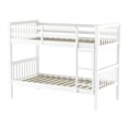 thumbnail image 1 of Walker Edison Twin over Twin Solid Wood Mission Design Bunk Bed - White, 1 of 12