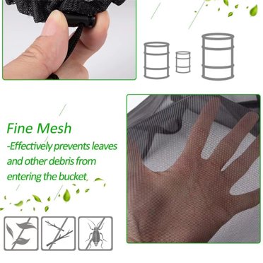 Birdeem Housse de Baril de Pluie en Maille Réutilisable avec Cordon de Serrage Ajustable, Écran de Baril d'Eau pour la Collecte de Pluie au Jardin, Filtre Supérieur Flexible pour Garder les Débris à l'Extérieur