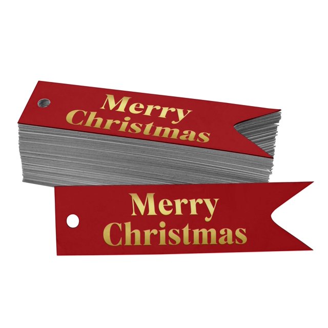 Inkdotpot Gold Foil Paper Hang Tags Merry Christmas Favor Tags 50 Pieces