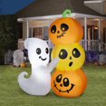 thumbnail image 2 of Fantôme avec pile de citrouilles - Gonflable, 2 of 6