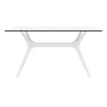 thumbnail image 2 of Compamia Ibiza 55' Patio Dining Table in White with Woven Wicker Legs, White (1 Count), 2 of 4